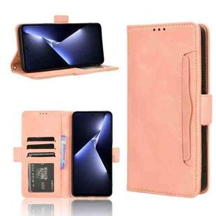 For Tecno Pova 5 Pro Skin Feel Calf Texture Card Slots Leather Phone Case(Pink)