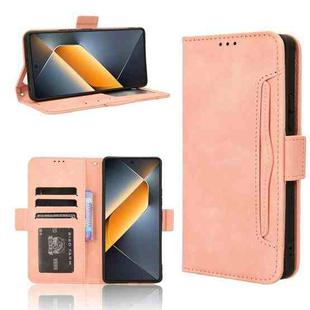 For Tecno Pova 6 Pro 5G Skin Feel Calf Texture Card Slots Leather Phone Case(Pink)