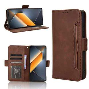 For Tecno Pova 6 Pro 5G Skin Feel Calf Texture Card Slots Leather Phone Case(Brown)