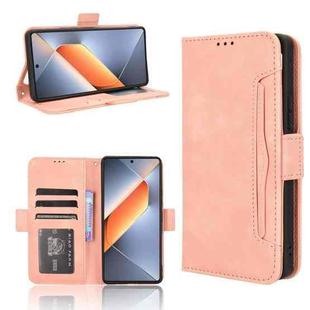 For Tecno Pova 6 4G Skin Feel Calf Texture Card Slots Leather Phone Case(Pink)