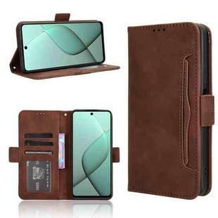 For Tecno Spark 20 Pro 5G Skin Feel Calf Texture Card Slots Leather Phone Case(Brown)