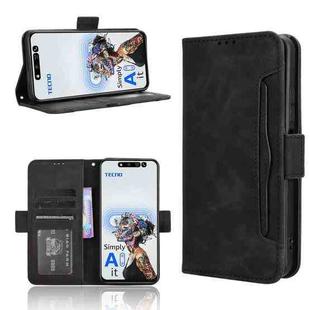 For Tecno Pova 6 Neo 5G / Spark 30 5G Skin Feel Calf Texture Card Slots Leather Phone Case(Black)