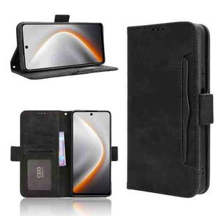 For Tecno Pova 7 4G Skin Feel Calf Texture Card Slots Leather Phone Case(Black)
