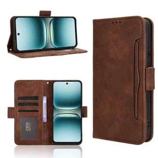 For Tecno Spark Go 2 4G Skin Feel Calf Texture Card Slots Leather Phone Case(Brown)