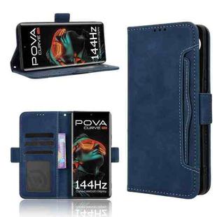 For Tecno Pova Curve 5G Skin Feel Calf Texture Card Slots Leather Phone Case(Blue)