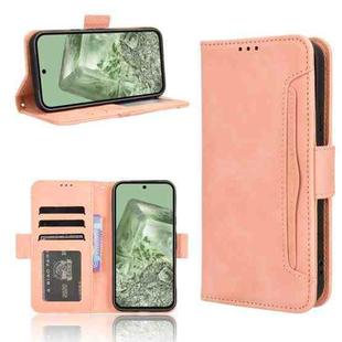 For Google Pixel 8a Skin Feel Calf Texture Card Slots Leather Phone Case(Pink)