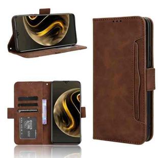 For Huawei nova Y72 4G Skin Feel Calf Texture Card Slots Leather Phone Case(Brown)