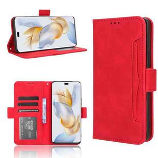 For Honor 90 Pro 5G Skin Feel Calf Texture Card Slots Leather Phone Case(Red)