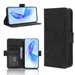 For Honor X50i Big Hole / 90 Lite Skin Feel Calf Texture Card Slots Leather Phone Case(Black)