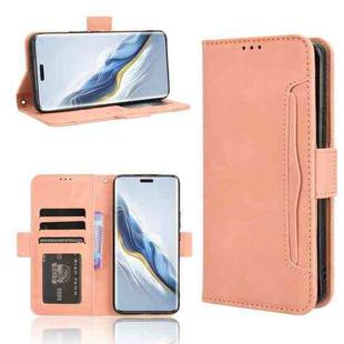 For Honor Magic6 Pro Skin Feel Calf Texture Card Slots Leather Phone Case(Pink)