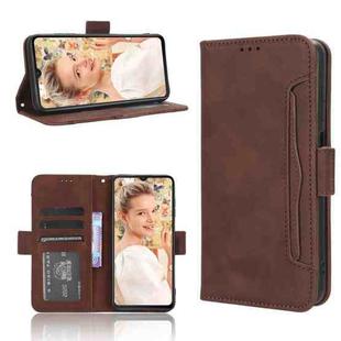 For Oukitel C32 Skin Feel Calf Texture Card Slots Leather Phone Case(Brown)