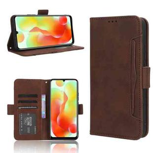 For Oukitel C33 Skin Feel Calf Texture Card Slots Leather Phone Case(Brown)