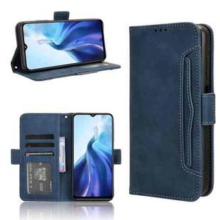 For Oukitel C35 / C36 Skin Feel Calf Texture Card Slots Leather Phone Case(Blue)