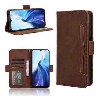 For Oukitel C35 / C36 Skin Feel Calf Texture Card Slots Leather Phone Case(Brown)