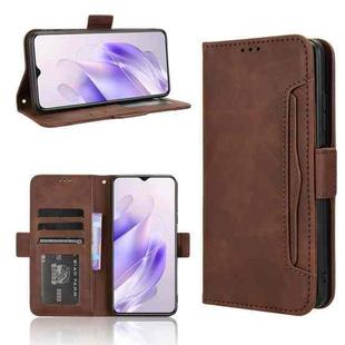 For Oukitel C37 Skin Feel Calf Texture Card Slots Leather Phone Case(Brown)