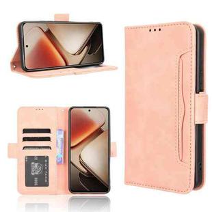 For Oukitel C58 / C58 Pro Skin Feel Calf Texture Card Slots Leather Phone Case(Pink)