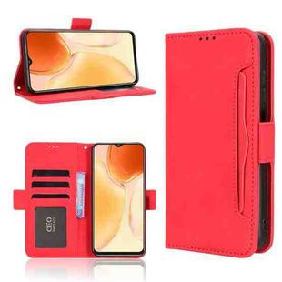 For Oukitel C61 / C61 Pro Skin Feel Calf Texture Card Slots Leather Phone Case(Red)