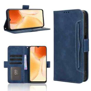 For Oukitel C61 / C61 Pro Skin Feel Calf Texture Card Slots Leather Phone Case(Blue)
