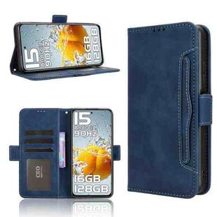 For Oukitel C65 / C65 Pro Skin Feel Calf Texture Card Slots Leather Phone Case(Blue)
