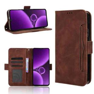 For Oukitel C59 / C59 Pro Skin Feel Calf Texture Card Slots Leather Phone Case(Brown)