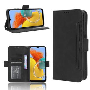 For Samsung Galaxy M54 5G Skin Feel Calf Texture Card Slots Leather Phone Case(Black)