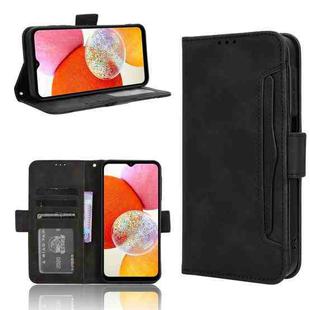 For Samsung Galaxy A15 Skin Feel Calf Texture Card Slots Leather Phone Case(Black)