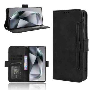 For Samsung Galaxy S24 Ultra 5G Skin Feel Calf Texture Card Slots Leather Phone Case(Black)