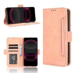 For Sharp Aquos R8 Pro / Leica Leitz Phone 3 Skin Feel Calf Texture Card Slots Leather Phone Case(Pink)