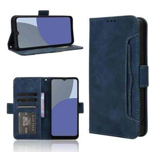 For Sharp Aquos wish4 Skin Feel Calf Texture Card Slots Leather Phone Case(Blue)