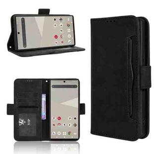 For Sharp Aquos R10 Skin Feel Calf Texture Card Slots Leather Phone Case(Black)