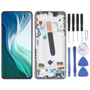 OLED LCD Screen For Xiaomi 11X Digitizer Full Assembly with Frame(Blue)