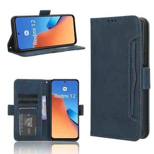 For Xiaomi Redmi 12 4G Skin Feel Calf Texture Card Slots Leather Phone Case(Blue)