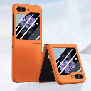 For Samsung Galaxy Z Flip5 Fuel Injection Integrated PC Skin Feel Phone Case(Flaming Orange)