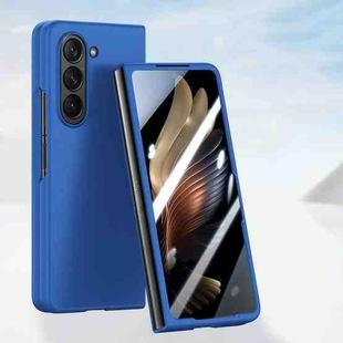 For Samsung Galaxy Z Fold6 Fuel Injection Integrated PC Skin Feel Phone Case(Blue)