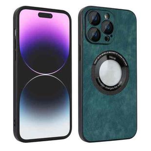 For iPhone 11 Pro Skin Feel Leather MagSafe Magnetic Phone Case(Green)