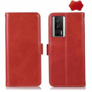For Xiaomi Redmi K60 / K60 Pro 5G / Poco F5 Pro Crazy Horse Top Layer Cowhide Leather Phone Case(Red)