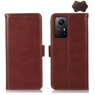 For Xiaomi Redmi Note 12S 4G Crazy Horse Top Layer Cowhide Leather Phone Case(Brown)