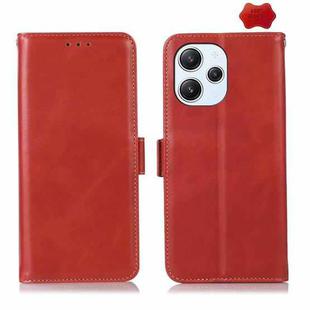 For Xiaomi Redmi 12 Crazy Horse Top Layer Cowhide Leather Phone Case(Red)