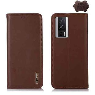 For Xiaomi Redmi K60 / K60 Pro / Poco F5 Pro KHAZNEH Nappa Top Layer Cowhide Leather Phone Case(Brown)