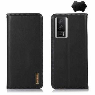 For Xiaomi Redmi K60 / K60 Pro / Poco F5 Pro KHAZNEH Nappa Top Layer Cowhide Leather Phone Case(Black)