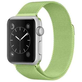 For Apple Watch Series 9&8&7 41mm / SE 3&SE 2&6&SE&5&4 40mm / 3&2&1 38mm Milanese Loop Magnetic Stainless Steel Watch Band(Mint Green)