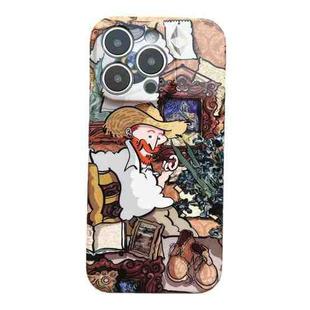 For iPhone 12 Pro Precise Hole Oil Painting Pattern PC Phone Case(Tobacco Pipe)