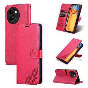 For vivo Y200i 5G / Y38 / T3X AZNS Sheepskin Texture Flip Leather Phone Case(Red)