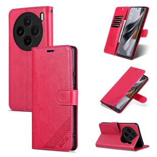 For vivo X100S AZNS Sheepskin Texture Flip Leather Phone Case(Red)