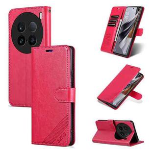 For vivo X100 Ultra AZNS Sheepskin Texture Flip Leather Phone Case(Red)