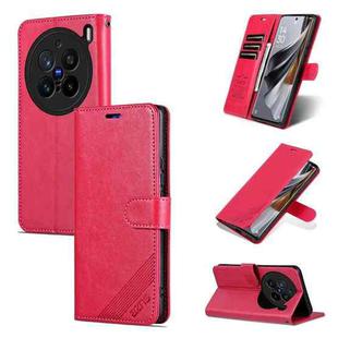 For vivo X200 Pro AZNS Sheepskin Texture Flip Leather Phone Case(Red)