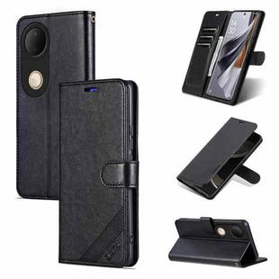 For vivo S20 AZNS Sheepskin Texture Flip Leather Phone Case(Black)