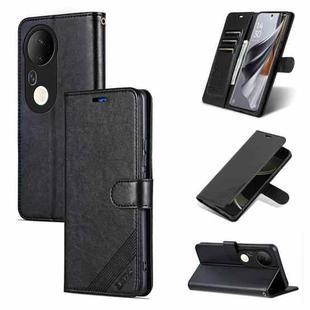 For vivo S20 Pro AZNS Sheepskin Texture Flip Leather Phone Case(Black)