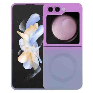 For Samsung Galaxy Z Flip5 Liquid TPU Silicone Gradient MagSafe Phone Case(Purple Grey)