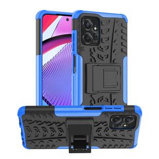 For Motorola Moto G Power 5G 2023 Tire Texture TPU + PC Phone Case with Holder(Blue)